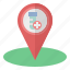 clinic, lab, laboratory, location, pin, map 