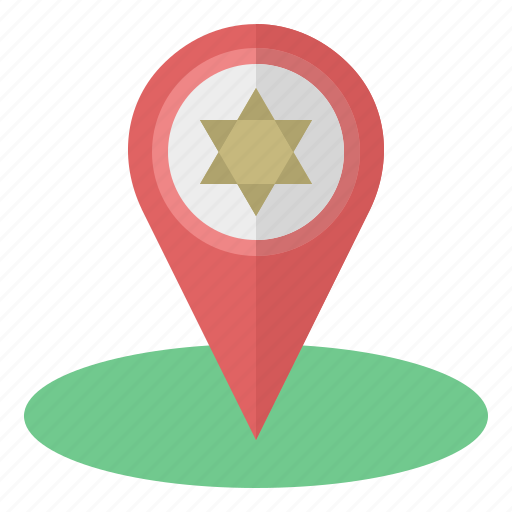 Judaism, religion, hebrew, jewish, location icon - Download on Iconfinder