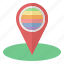 pride, day, location, search, lgtbq, rainbow, check, in 