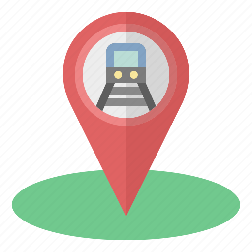 Railway, map, and, location, subway, pointer, navigation icon - Download on Iconfinder