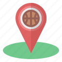 stadium, basketball, map, pointer, playground, location