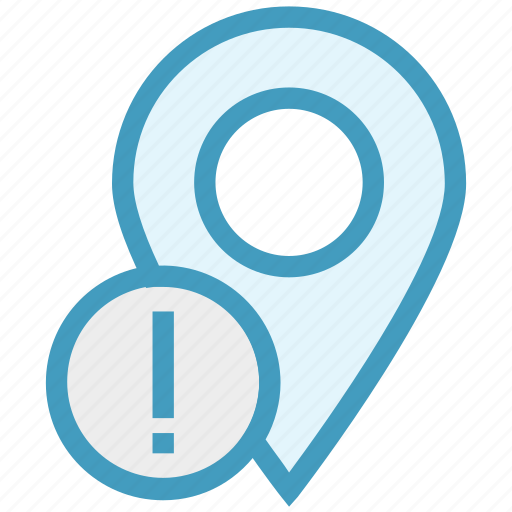Gps, location, location pin, map pin, navigation, pin, warning sign icon - Download on Iconfinder