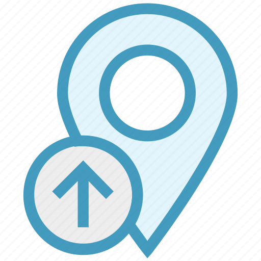 Gps, location, location pin, map pin, navigation, pin, up arrow icon - Download on Iconfinder