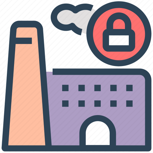 Avoid, factory, industry, lock, lockdown, mill icon - Download on Iconfinder