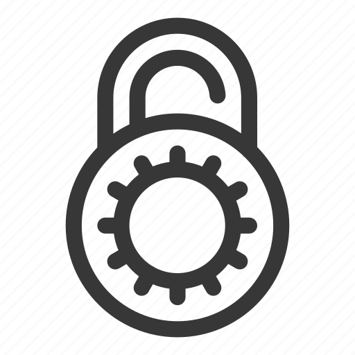Lock, padlock, access, rotary, twist, locked, privacy icon - Download on Iconfinder