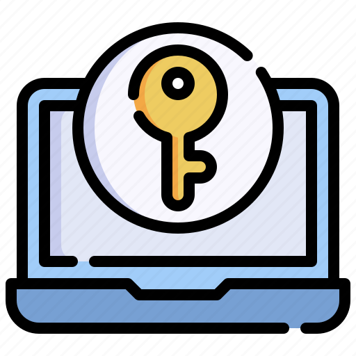Laptop, key, security, computer, confidential icon - Download on Iconfinder