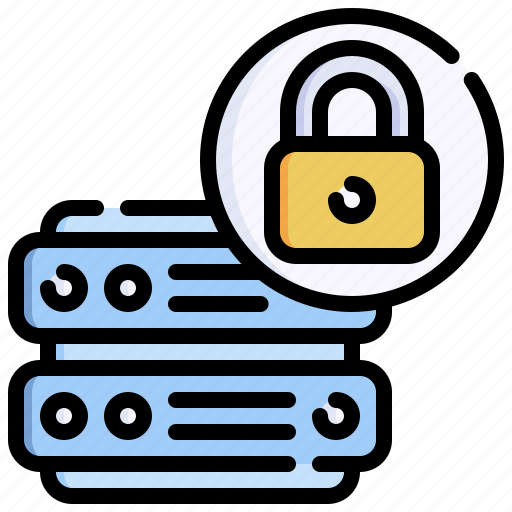 Server, protection, networking, padlock, security icon - Download on Iconfinder