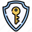 shield, security, protection, insurance, key 
