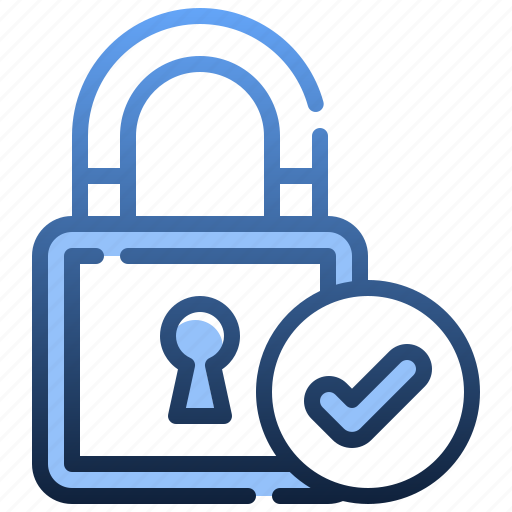 Check, protection, security, approved, padlock icon - Download on Iconfinder