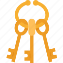 key, skeleton, bunch, antique, house