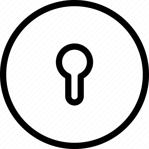 Keyhole, circle, essentials, login, vault icon - Download on Iconfinder
