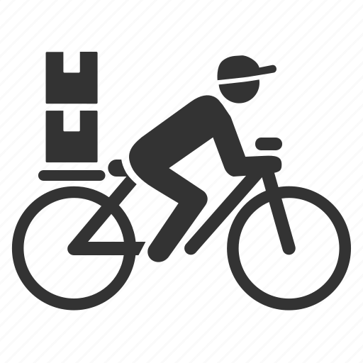 Bicycle, logistic, messenger, postman, send, transportation, deliverables icon - Download on Iconfinder