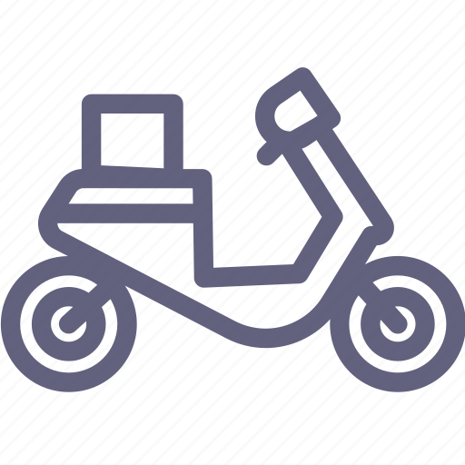 Bike, box, delivery, motor, scooter icon - Download on Iconfinder