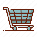 delivery, distribution, package, service, shipping, trolley