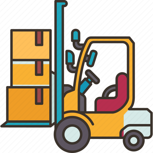 Forklift, warehouse, stacker, loader, transport icon - Download on Iconfinder