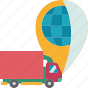 logistics, destination, delivery, location, map