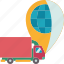 logistics, destination, delivery, location, map 