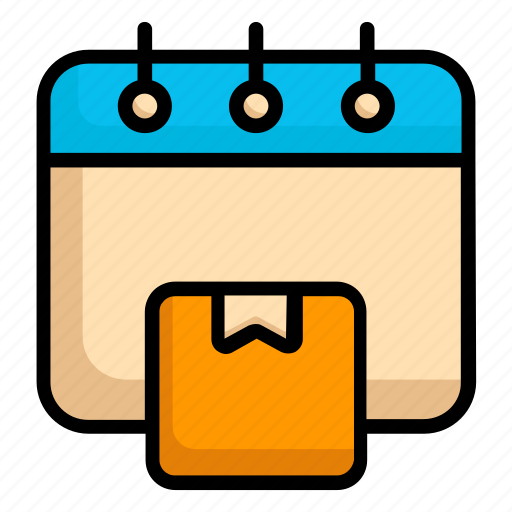 Box, calendar, date, delivery, logistic icon - Download on Iconfinder