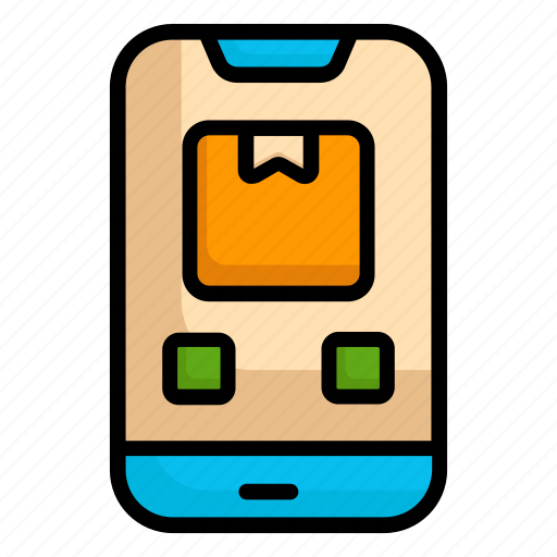 Mobile delivery, online delivery, delivery, package, cargo icon - Download on Iconfinder