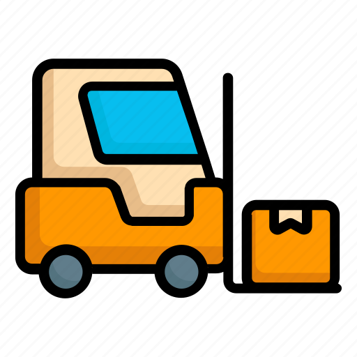 Box, forklift, logistic, package, shipping icon - Download on Iconfinder