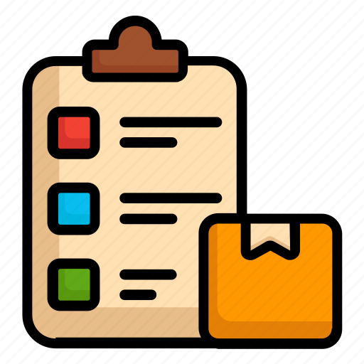 Box, checklist, clipboard, clipchart, logistic icon - Download on Iconfinder
