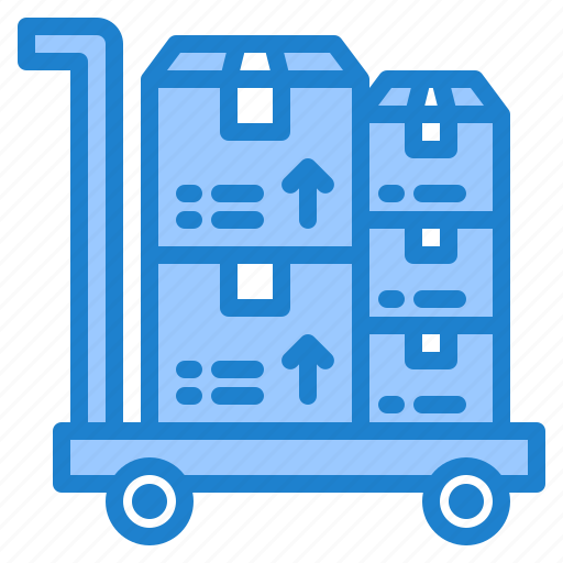 Delivery, logistic, parcel, box, shipping, trolley icon - Download on Iconfinder