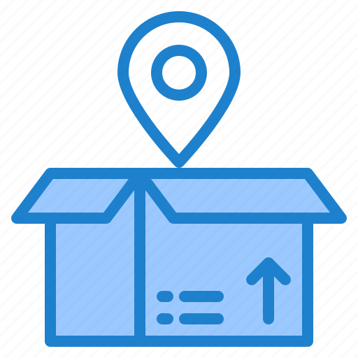 Location, delivery, logistic, parcel, box, map icon - Download on Iconfinder