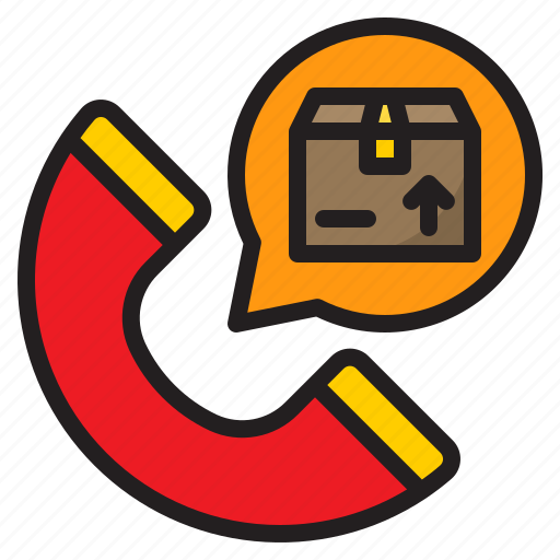 Call, telephone, delivery, logistic, parcel, box icon - Download on Iconfinder