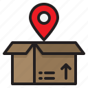 location, delivery, logistic, parcel, box, map