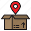location, delivery, logistic, parcel, box, map 
