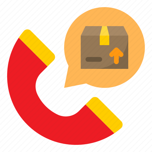 Call, telephone, delivery, logistic, parcel, box icon - Download on Iconfinder