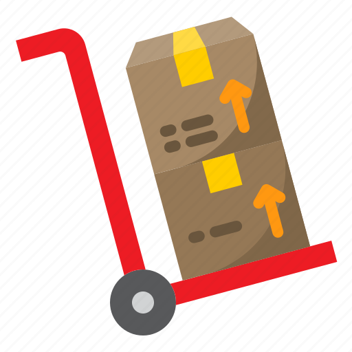 Delivery, parcel, box, shipping, trolley, logistic icon - Download on Iconfinder