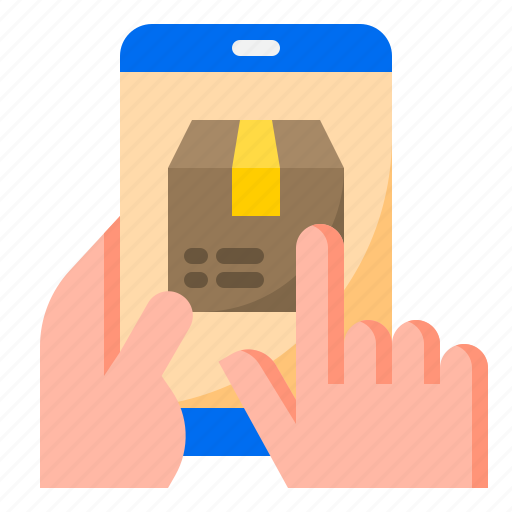 Online, mobilephone, delivery, logistic, parcel, box icon - Download on Iconfinder