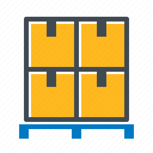 Boxes, cargo, delivery, logistic, pallet, transport, warehouse icon - Download on Iconfinder