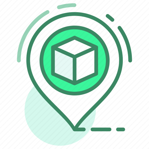 Box, delivery, location, map, product icon - Download on Iconfinder