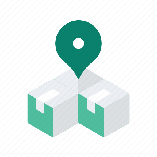 Box, delivery, location, logistic, navigation, package, pin icon - Download on Iconfinder