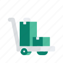 box, cart, delivery, logistic, package, trolley