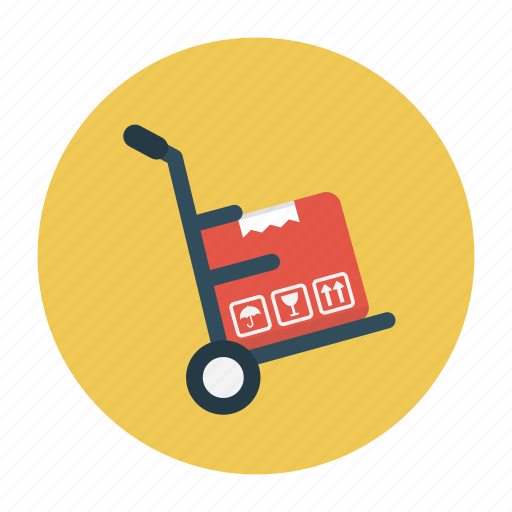 Carton, handtruck, parcel, shipping, trolley icon - Download on Iconfinder