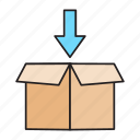 box, download, package, parcel, shipping