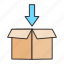 box, download, package, parcel, shipping 