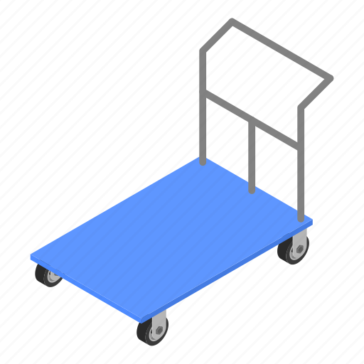 Box, cargo, cart, cartoon, isometric, load, warehouse icon - Download on Iconfinder