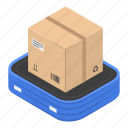 box, cardboard, carton, cartoon, delivery, isometric, object