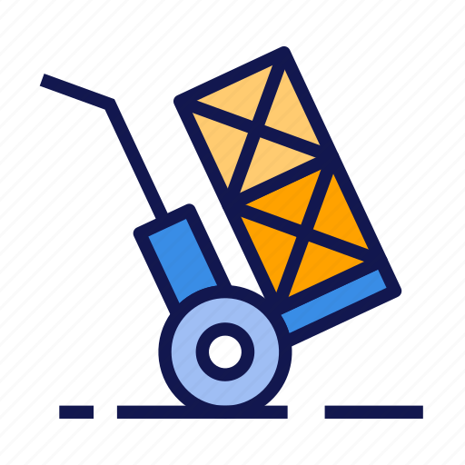 Delivery, trolley, box, shipping, cart, cardboard, package icon - Download on Iconfinder