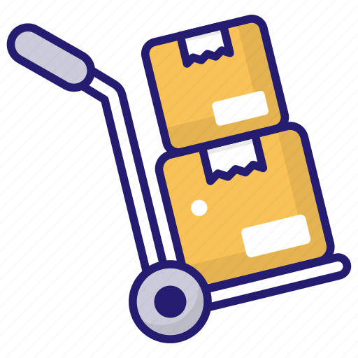 Delivery, hand truck, logistics, shipping icon - Download on Iconfinder