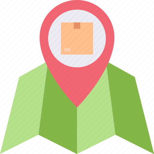 Box, location, map, navigation, package, pin icon - Download on Iconfinder