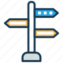 direction, directional guide, guidepost, road directions, sign board, signpost, street sign