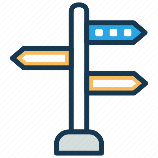 Direction, directional guide, guidepost, road directions, sign board, signpost, street sign icon - Download on Iconfinder