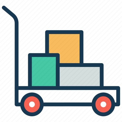 Cart, delivery, luggage, package, shopping, trolley icon - Download on Iconfinder