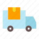 truck, delivery, fast, logistics, box, transport