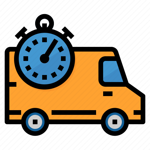 Delivery, fast, shipping, stopwatch, van icon - Download on Iconfinder